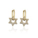 Wholesale gold micro-set colored zircon six-man star-shaped flower-shaped earrings JDC-ES-ag101 Earrings JoyasDeChina 40616 Wholesale Jewelry JoyasDeChina Joyas De China