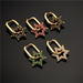 Bulk Jewelry Wholesale gold micro-set colored zircon six-man star-shaped flower-shaped earrings JDC-ES-ag101 Wholesale factory from China YIWU China