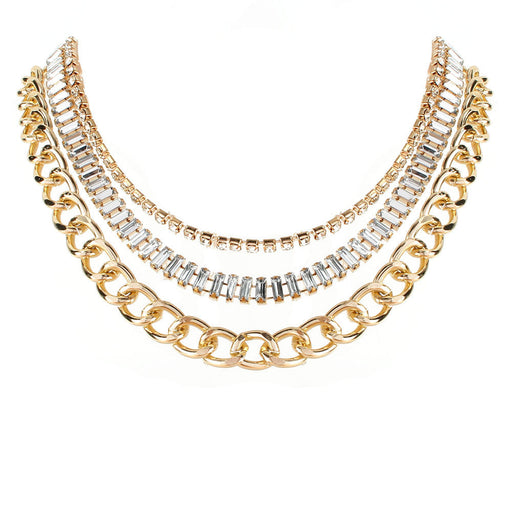 Wholesale gold multi-layer alloy necklaces JDC-NE-TC205 necklaces JoyasDeChina Wholesale Jewelry JoyasDeChina Joyas De China