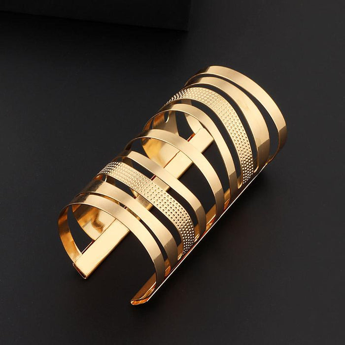 Bulk Jewelry Wholesale gold ni-pearl electroplating metal geometric bracelet JDC-BT-e020 Wholesale factory from China YIWU China