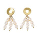 Bulk Jewelry Wholesale gold pearl asymmetric shell earrings JDC-ES-V081 Wholesale factory from China YIWU China