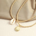 Wholesale gold pearl white shell necklace JDC-NE-E316 necklaces 奈珠 Wholesale Jewelry JoyasDeChina Joyas De China