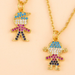 Wholesale gold plated boy and girl necklaces JDC-NE-AS500 necklaces JoyasDeChina Wholesale Jewelry JoyasDeChina Joyas De China