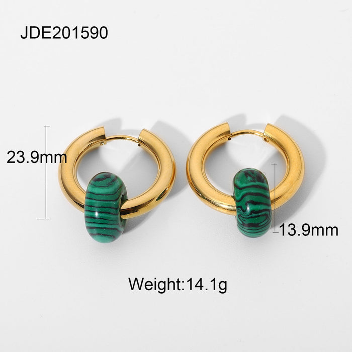 Wholesale Gold-plated colored stone earrings ladies JDC-ES-JD178 Earrings JoyasDeChina 201589 Wholesale Jewelry JoyasDeChina Joyas De China
