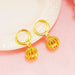 Wholesale gold plated hollow ball copper earrings JDC-ES-XuF015 Earrings 旭帆 Wholesale Jewelry JoyasDeChina Joyas De China