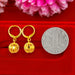 Wholesale gold plated hollow ball copper earrings JDC-ES-XuF015 Earrings 旭帆 A Wholesale Jewelry JoyasDeChina Joyas De China