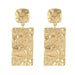 Wholesale gold pleated plating alloy earrings JDC-ES-TC175 Earrings JoyasDeChina golden Wholesale Jewelry JoyasDeChina Joyas De China