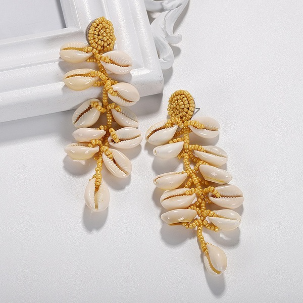 Bulk Jewelry Wholesale gold resin bohemian tassel earrings JDC-ES-V102 Wholesale factory from China YIWU China
