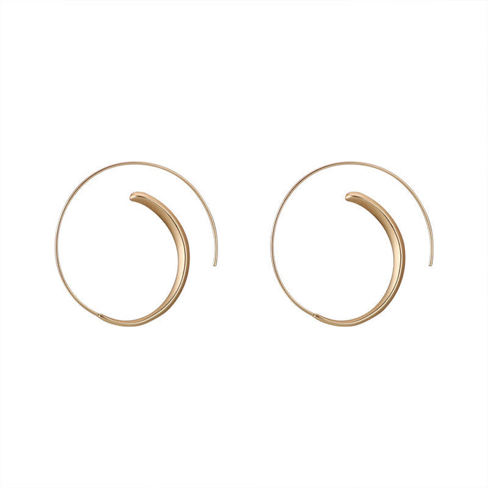 Wholesale gold ring electroplating alloy earrings JDC-ES-BY036 Earrings 宝钰 Wholesale Jewelry JoyasDeChina Joyas De China