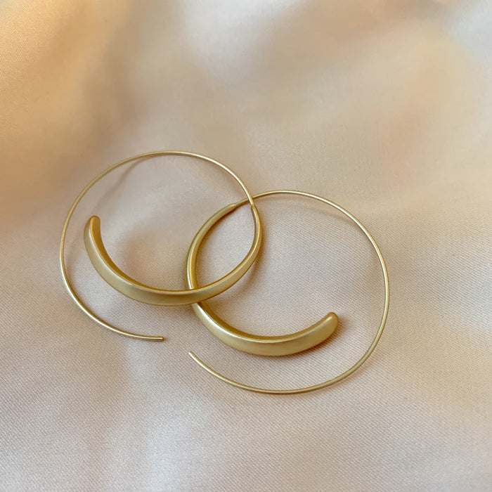 Wholesale gold ring electroplating alloy earrings JDC-ES-BY036 Earrings 宝钰 golden Wholesale Jewelry JoyasDeChina Joyas De China