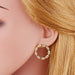Wholesale gold round copper Earrings JDC-ES-AS080 Earrings 翱?N Wholesale Jewelry JoyasDeChina Joyas De China