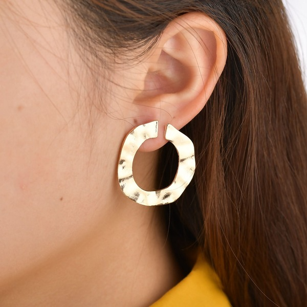 Bulk Jewelry Wholesale gold silver alloy irregular Round Earrings JDC-ES-bq034 Wholesale factory from China YIWU China