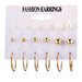 Wholesale gold simple retro pearl open circle earrings set JDC-ES-F311 earrings JoyasDeChina C18-05-10 Wholesale Jewelry JoyasDeChina Joyas De China