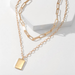 Bulk Jewelry Wholesale gold square pendant can be punk gold necklace personality JDC-NE-F358 Wholesale factory from China YIWU China