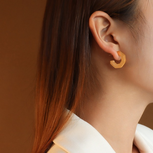Wholesale Gold stainless steel earrings for women JDC-ES-JD224 Earrings JoyasDeChina Wholesale Jewelry JoyasDeChina Joyas De China