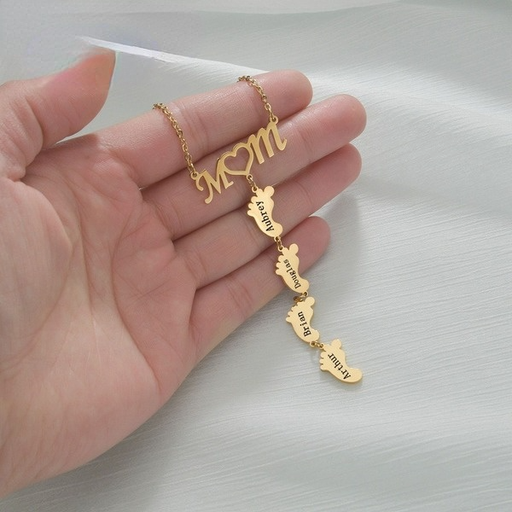 Bulk Jewelry Wholesale gold stainless steel MOM necklace female custom name JDC-CNE-GSBA005 Wholesale factory from China YIWU China