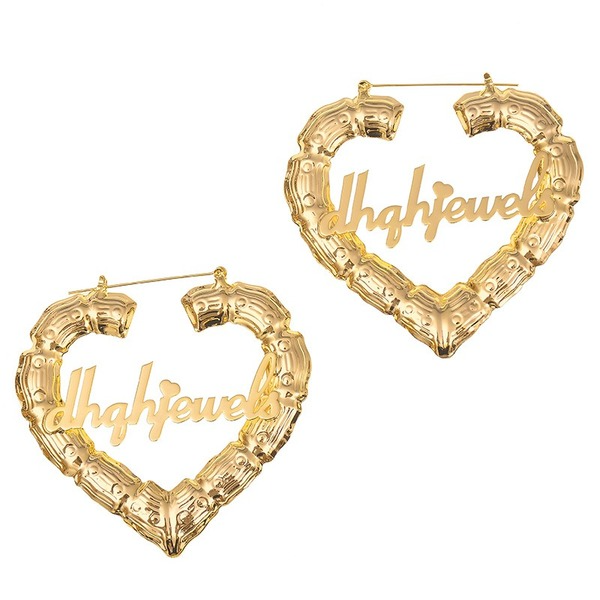 Bulk Jewelry Wholesale gold stainless steel name letter earrings DIY custom JDC-CES-GSDY004 Wholesale factory from China YIWU China