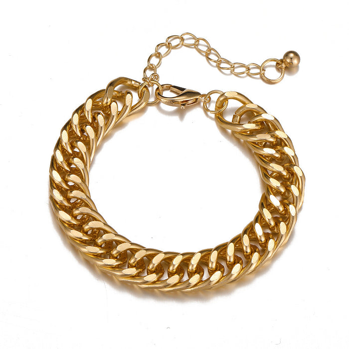 Wholesale gold thick chain alloy bracelet JDC-BT-F532 Bracelet JoyasDeChina Wholesale Jewelry JoyasDeChina Joyas De China