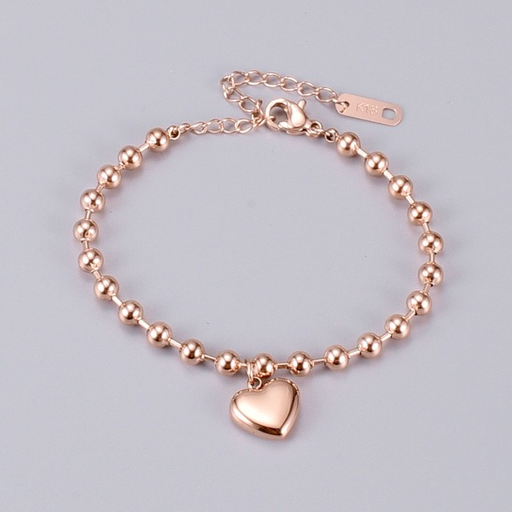 Bulk Jewelry Wholesale gold titanium steel rose gold love peach heart bracelet JDC-AS-GSYS004 Wholesale factory from China YIWU China