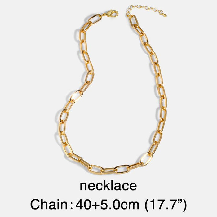 Bulk Jewelry Wholesale gold titanium steel thick chain Necklaces JDC-NE-AS224 Wholesale factory from China YIWU China