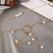 Bulk Jewelry Wholesale gold total retro pearl asymmetric Tassel Necklace  JDC-NE-F332 Wholesale factory from China YIWU China