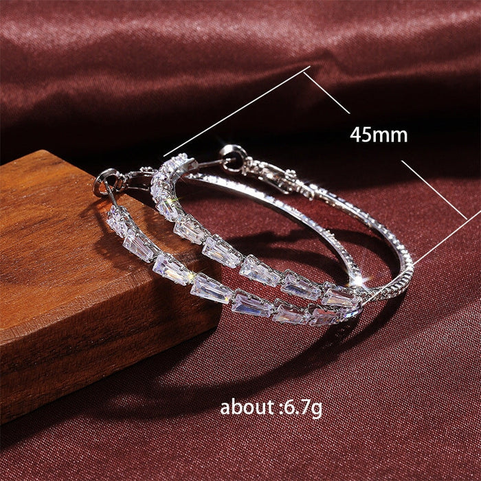 Wholesale gold zircon earrings JDC-ES-Caos004 Earrings 曹适 Wholesale Jewelry JoyasDeChina Joyas De China