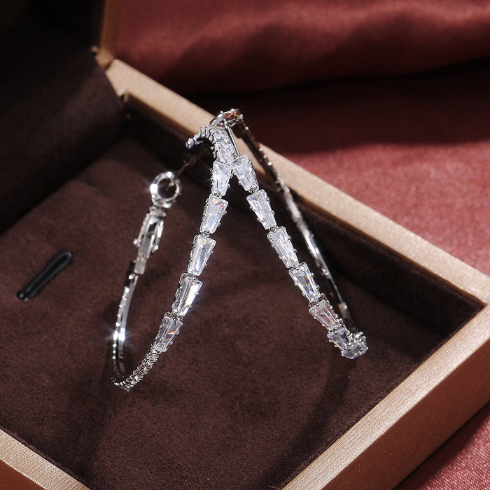 Wholesale gold zircon earrings JDC-ES-Caos004 Earrings 曹适 Wholesale Jewelry JoyasDeChina Joyas De China