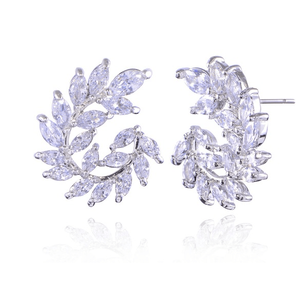 Wholesale gold zircon earrings JDC-ES-Mix015 Earrings 迷茜 Wholesale Jewelry JoyasDeChina Joyas De China