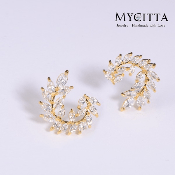 Wholesale gold zircon earrings JDC-ES-Mix015 Earrings 迷茜 Wholesale Jewelry JoyasDeChina Joyas De China