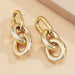 Wholesale golden acrylic chain earrings JDC-ES-XC335 Earrings 夏晨 Wholesale Jewelry JoyasDeChina Joyas De China