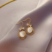 Bulk Jewelry Wholesale golden alloy bow cat eye drop earrings JDC-ES-RL167 Wholesale factory from China YIWU China