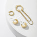 Wholesale golden alloy earrings JDC-ES-YWJQ024 Earrings 精巧 gold Wholesale Jewelry JoyasDeChina Joyas De China
