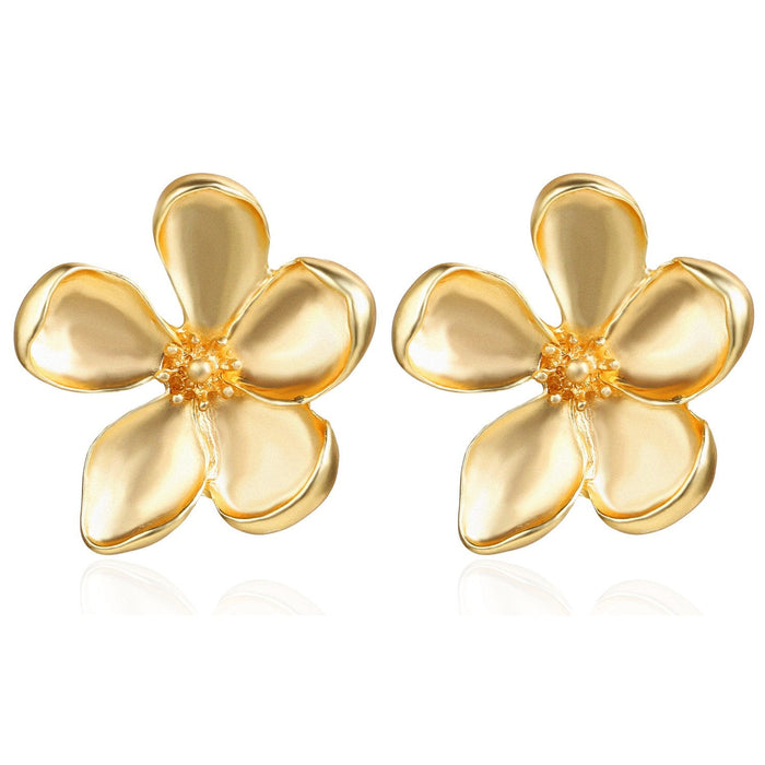 Wholesale golden alloy flower earringsJDC-ES-F243 earrings JoyasDeChina A06-08-088 Wholesale Jewelry JoyasDeChina Joyas De China