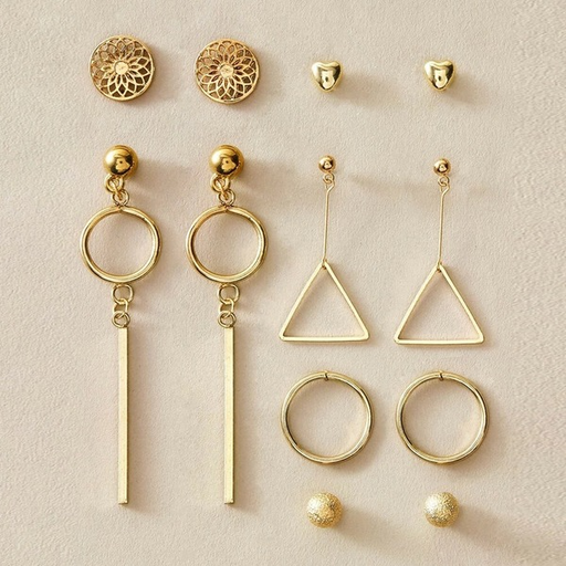 Bulk Jewelry Wholesale golden alloy key tassel earring setJDC-ES-F201 Wholesale factory from China YIWU China