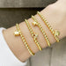 Wholesale golden beaded copper plated 18k gold bracelet JDC-BT-AS-018 Bracelet 翱�N Wholesale Jewelry JoyasDeChina Joyas De China