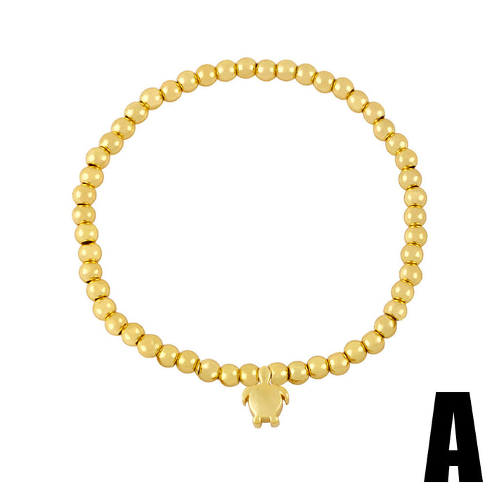 Wholesale golden beaded copper plated 18k gold bracelet JDC-BT-AS-018 Bracelet 翱�N A Wholesale Jewelry JoyasDeChina Joyas De China