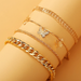 Bulk Jewelry wholesale golden butterfly chain multilayer alloy Anklet JDC-AS-F406 Wholesale factory from China YIWU China