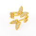 Bulk Jewelry Wholesale golden copper butterfly ring  JDC-RS-AS008 Wholesale factory from China YIWU China