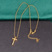 Wholesale golden cross stainless steel necklaces JDC-NE-YS043 necklaces JoyasDeChina 18K gold Wholesale Jewelry JoyasDeChina Joyas De China