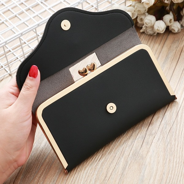 Bulk Jewelry Wholesale Golden Crown Diamond Hand Long PU Leather Wallet JDC-WT-lx012 Wholesale factory from China YIWU China