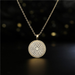 Bulk Jewelry Wholesale Golden disc geometry necklace JDC-ag133 Wholesale factory from China YIWU China