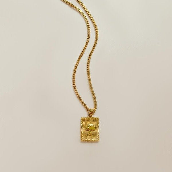 Wholesale Golden Mushroom Copper Necklace JDC-NE-Jif028 Necklaces 集沣 Wholesale Jewelry JoyasDeChina Joyas De China