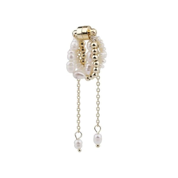 Wholesale golden pearl earrings JDC-ES-YWJQ0017 Earrings 精巧 Wholesale Jewelry JoyasDeChina Joyas De China