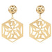 Wholesale golden polygon hollow alloy earrings JDC-ES-TC163 Earrings JoyasDeChina golden Wholesale Jewelry JoyasDeChina Joyas De China