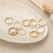 Bulk Jewelry Wholesale golden punk metal irregular alloy ring JDC-RS-F368 Wholesale factory from China YIWU China