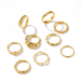 Bulk Jewelry Wholesale golden punk metal irregular alloy ring JDC-RS-F368 Wholesale factory from China YIWU China