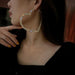 Wholesale golden rhinestone earrings JDC-ES-YWJQ007 Earrings 精巧 Wholesale Jewelry JoyasDeChina Joyas De China
