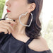 Wholesale golden rhinestone earrings JDC-ES-YWJQ007 Earrings 精巧 Wholesale Jewelry JoyasDeChina Joyas De China