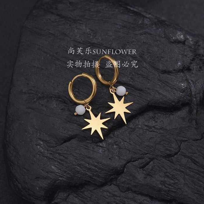 Wholesale golden rice pearl tree three-dimensional Starfish Earrings JDC-ES-RXSFL013 Earrings 尚芙乐 Wholesale Jewelry JoyasDeChina Joyas De China