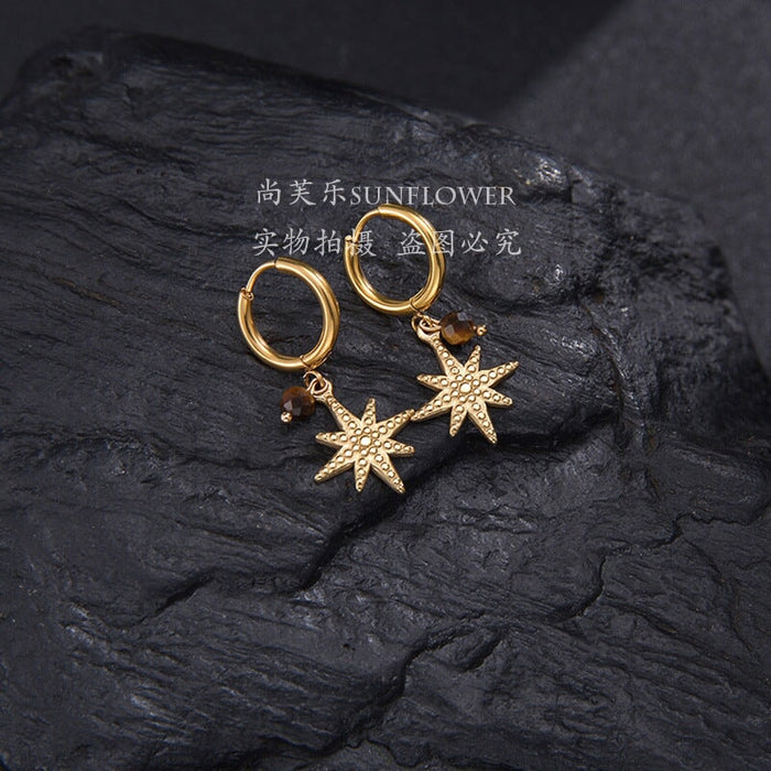 Wholesale golden rice pearl tree three-dimensional Starfish Earrings JDC-ES-RXSFL013 Earrings 尚芙乐 Wholesale Jewelry JoyasDeChina Joyas De China